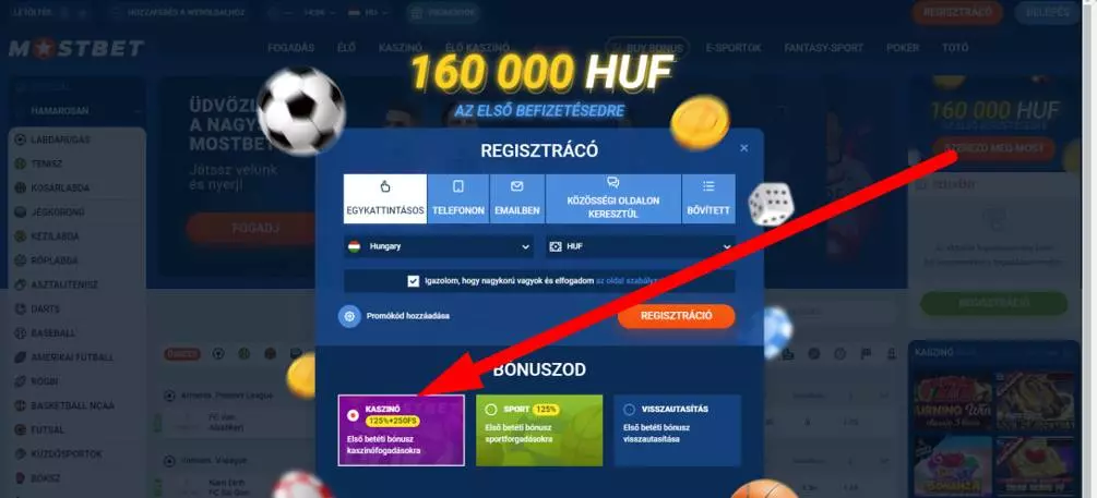 Mostbet bonus