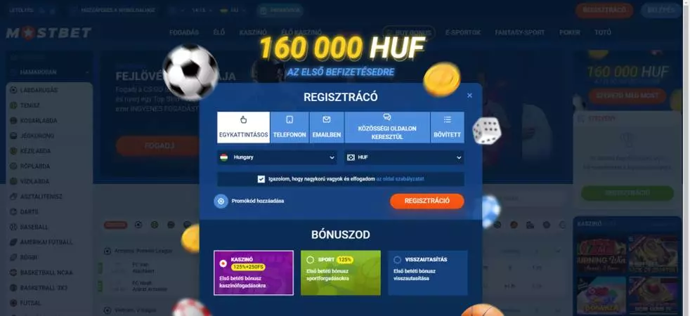 Mostbet regiszter